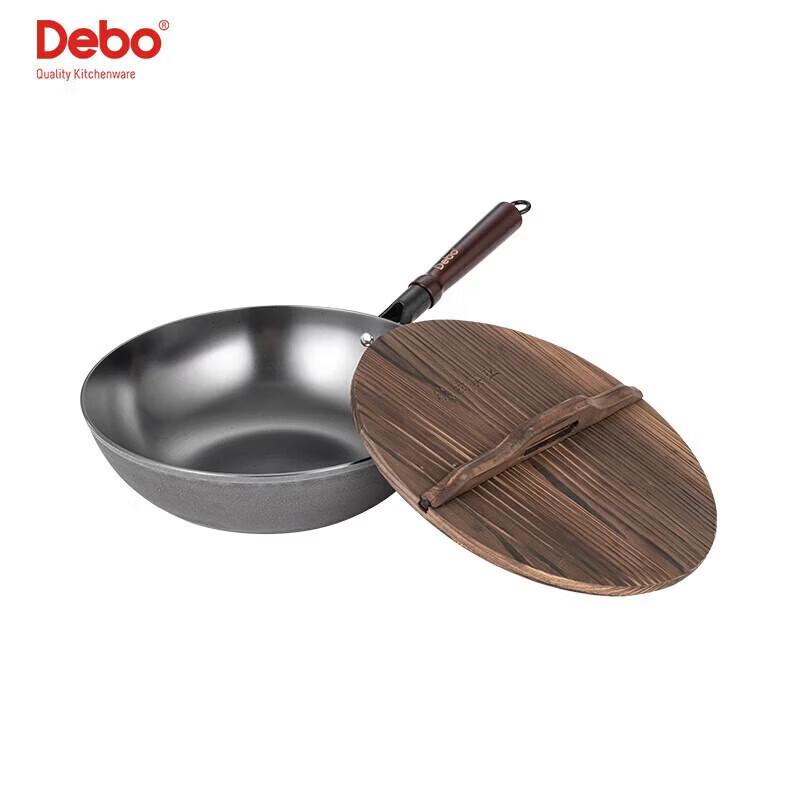 Debo DEP-709 32cm Traditional Cast Iron Non-stick Wok