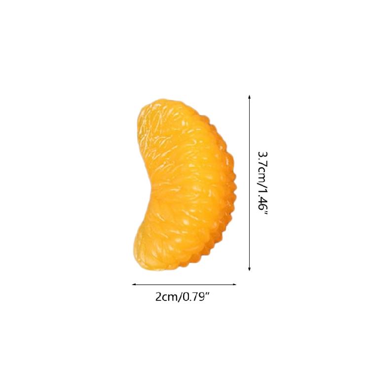 10PCS Colorful Fake Fruit Blocks Double Side Decorative Artificial Fruit Model