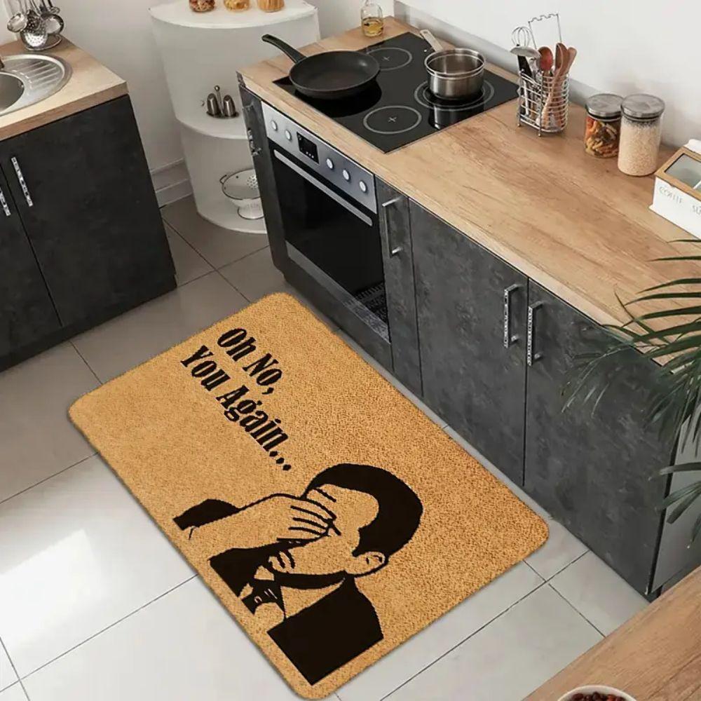 American-Style Fun Velvet Floor Mats for Living Room, Bedroom and Kitchen, Entrance Welcoming Mat, Home Decoration