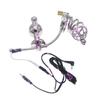 Chaqiu Electric Pulse CB Chastity Cage & Lock with Anal Plug Stainless Steel Set