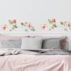 Floral Flowers Vine Wall Sticker Bedroom Home Decoration Living Room Skirting Removable Wallpaper Self-adhesive Stickers