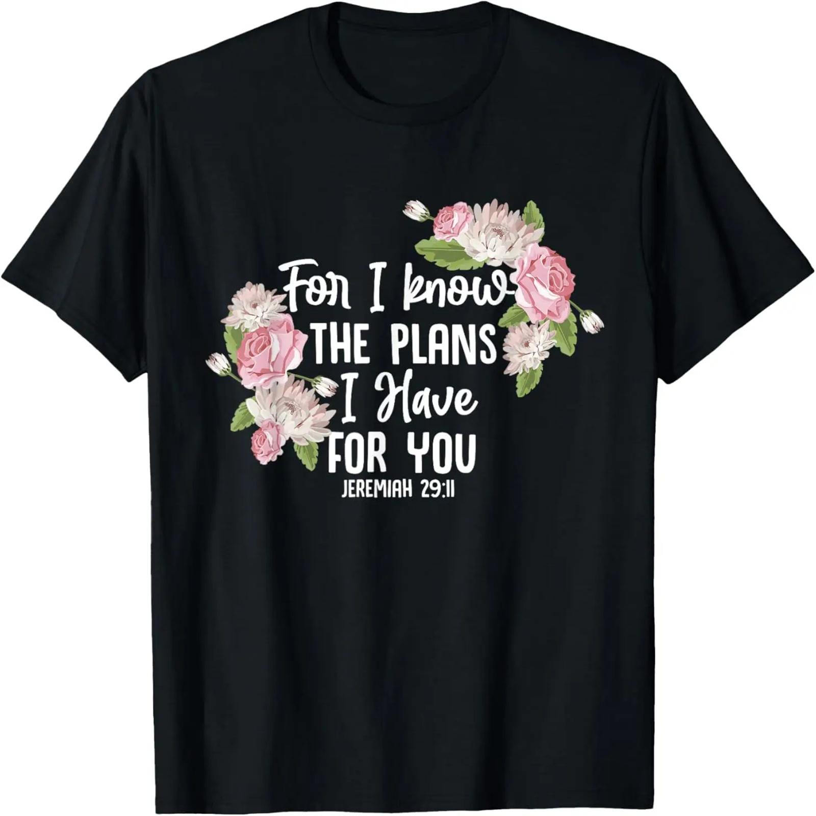

Christian Bible Verse Jeremiah 2911 Rose Flower T-Shirt XXXXXL чорний