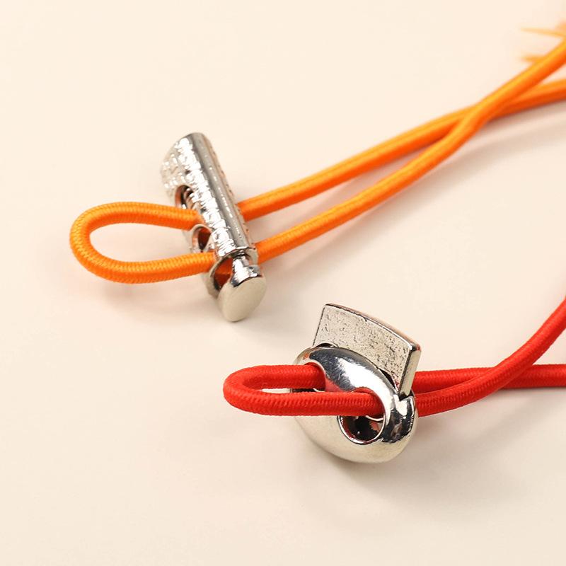 Metal Double-Hole Spring Buckle Pig Nose Buckle Trouser Foot Closure Elastic Buckle Down Jacket Sweater Rope Buckle