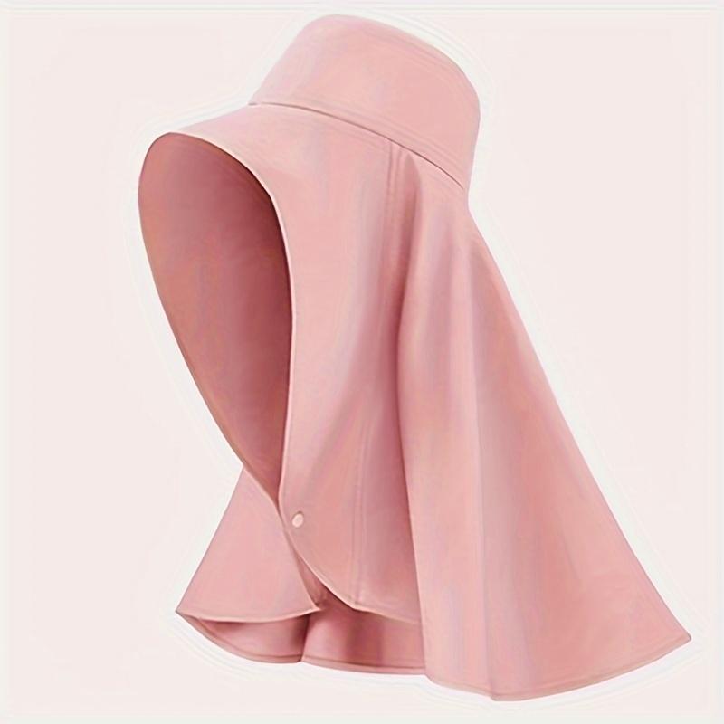 

Женская шляпа от солнца с защитой шеи, складная летняя пляжная кепка с широкими полями, легкая дышащая для весенне-летнего сезона розовый