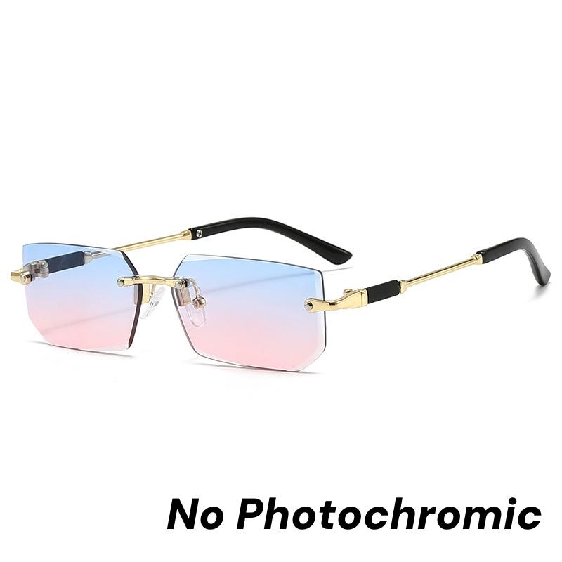 New Frameless Fashionable Sunglasses Personality UV400 Protection Outdoor Travel Street Photography Unisex Shades Glasses