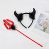 Princess Halloween Lace Devil Costume Headband With Horns For Cosplay And Party