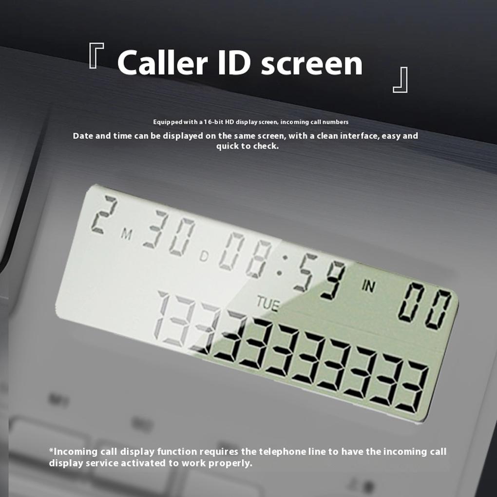Corded Landline Phone Time And Date Display For Effective Office Communication Desk Corded Telephone With Display