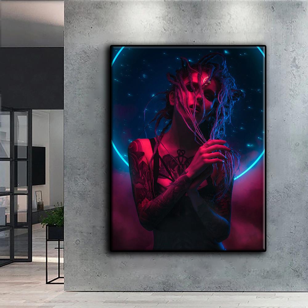 5D DIY Diamond Painting Cross Stitch Cyberpunk Sexy Art Diamond Embroidery Mosaic Wall Art Home Decoration