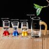 Household light luxury Baijiu cup gold foil wine dispenser spirit cup gift box set crystal cup shelf wholesale
