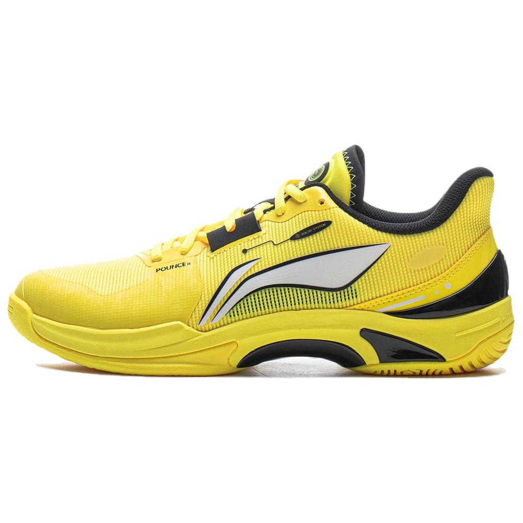 LiNing Fashionable Comfortable Shock Absorbing Lightweight Low Top Training Shoes Unisex Sneakers Fluorescent-Yellow AYTV013-3