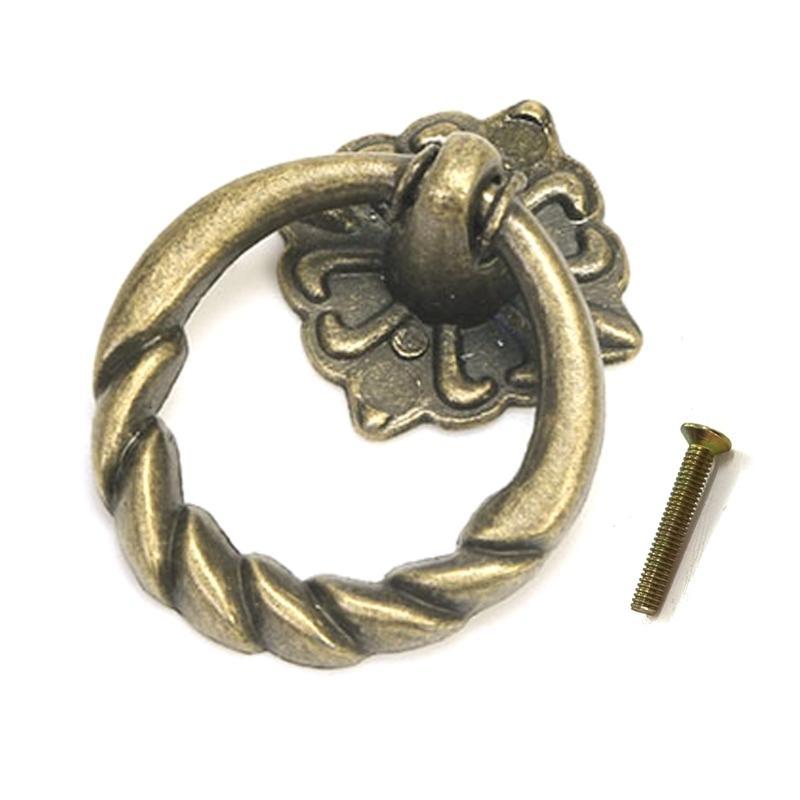 

Мебельная ручка-кольцо Мини Ретро Ручка для ящика Креативный декор Маленькая мебель Ха