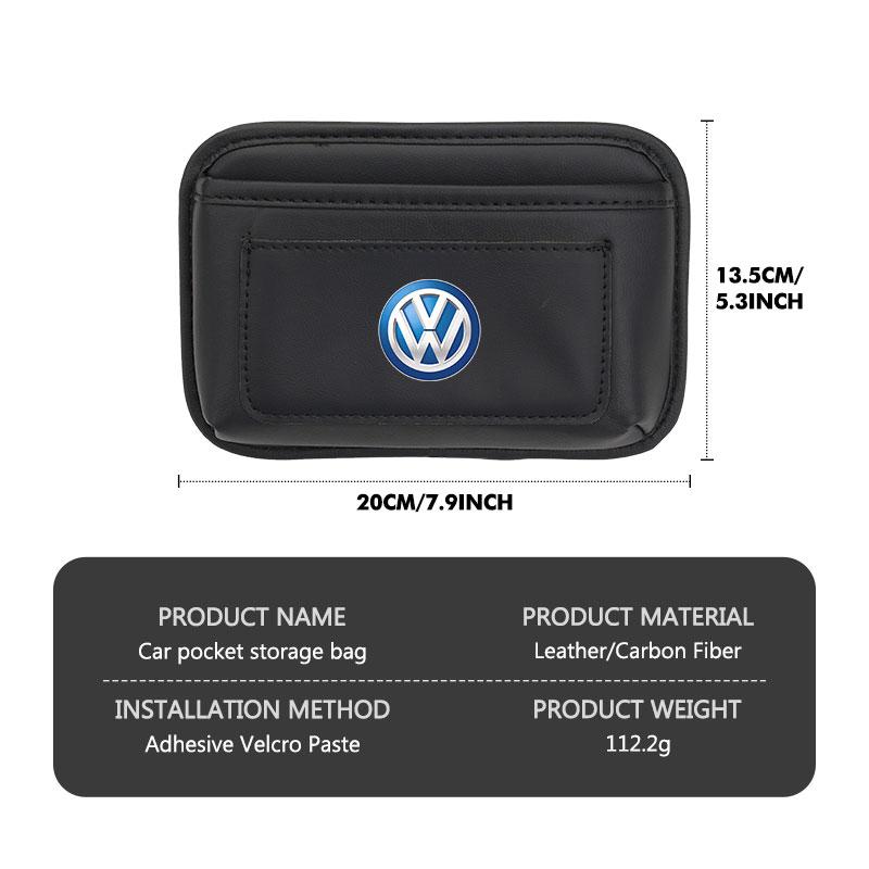 RUN1 For Volkswagen VW Car Storage Pocket Seat Back Side Door Hanging Bag Card Purse Polo Jetta Sagitar Magotan Passat B5 B6 B7 CC