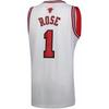 Adidas X NBA Collaboration Rose Bulls 1 Embroidered Swingman Fan Edition Jersey Unisex Jerseys White U08972