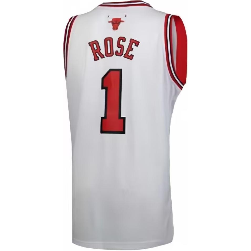 Adidas X NBA Collaboration Rose Bulls 1 Embroidered Swingman Fan Edition Jersey Unisex Jerseys White U08972