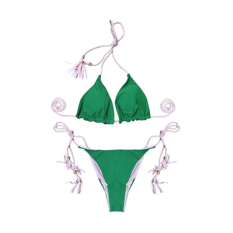 

New swimsuit sexy bikini multi-color fringed split swimsuit female bikini XL