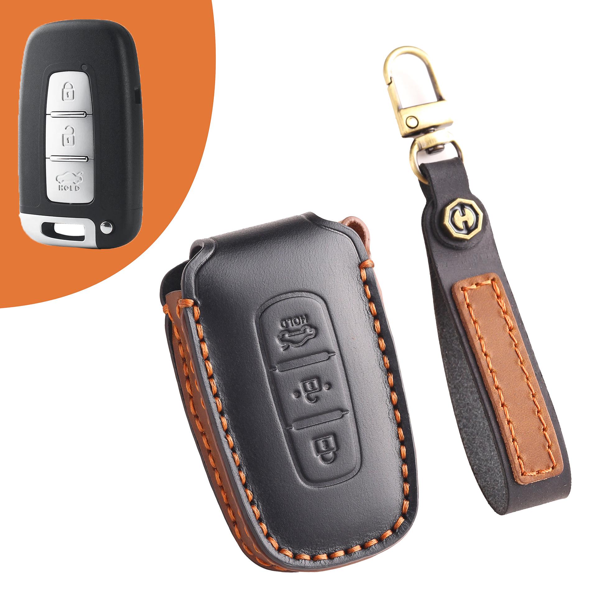 

Высококачественный кожаный чехол для ключа-брелока Kia: K2, K5, Модели Фредди