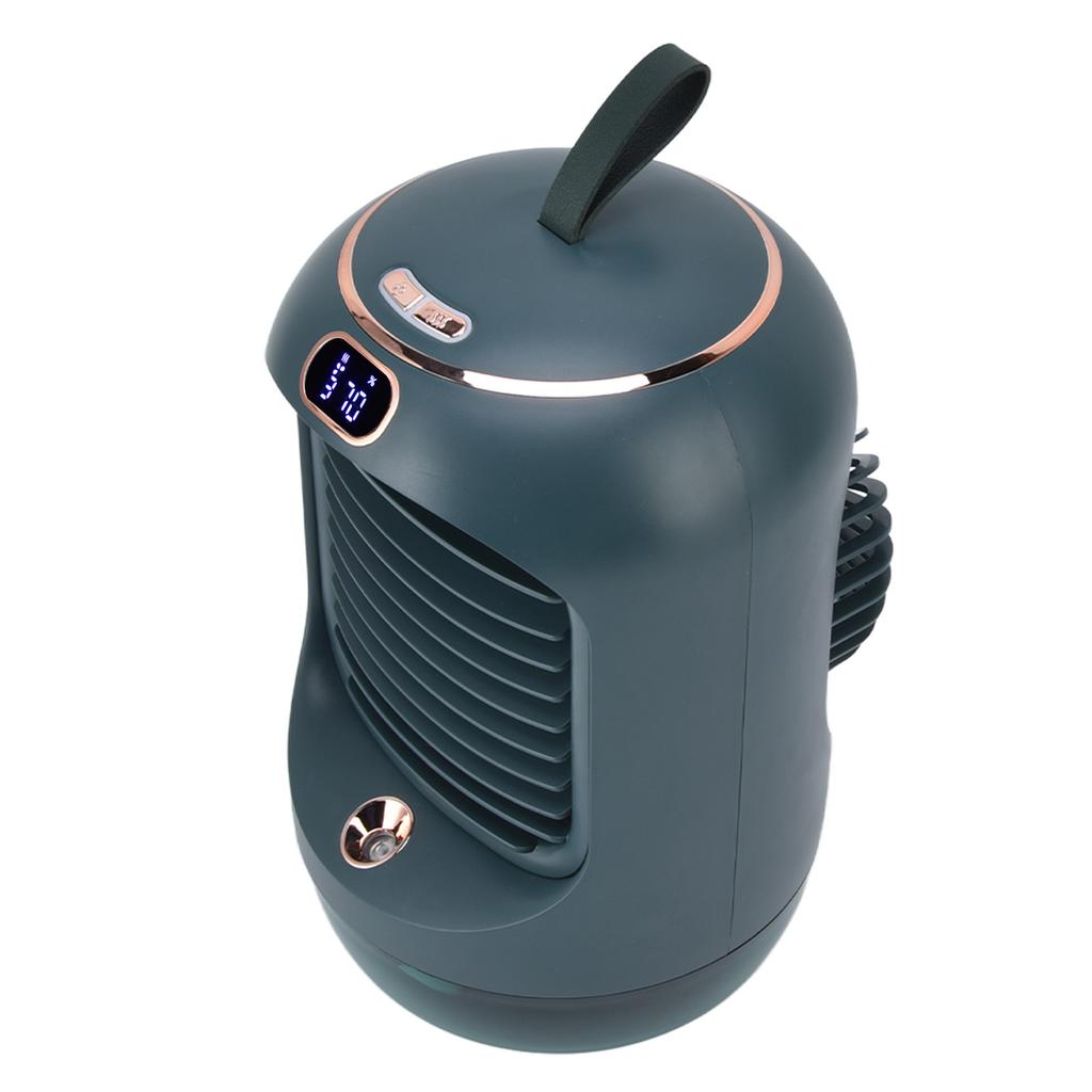 Mini Air Conditioner Humidifier Aromather 3 Gears 5 Blades USB Charging Night Light Water Cooling