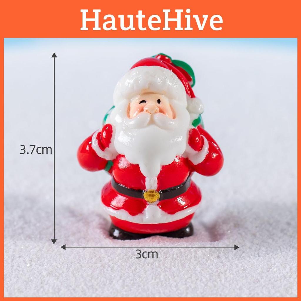 Adorable Miniature Resin Christmas Decorations Santa Claus And Snowman Crystal Ball Decor