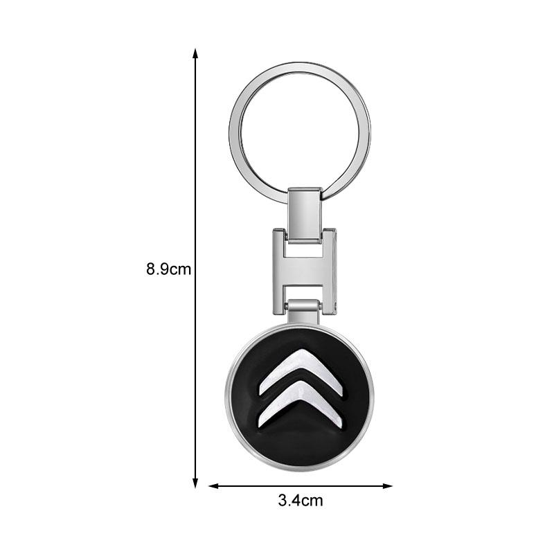 Luxury Car Keychain Car Keychain Car Emblem Logo Auto Accessories For Citroen C1 C3 C4 Grand Picasso C4L C5 C6 C8 VTS Aircross