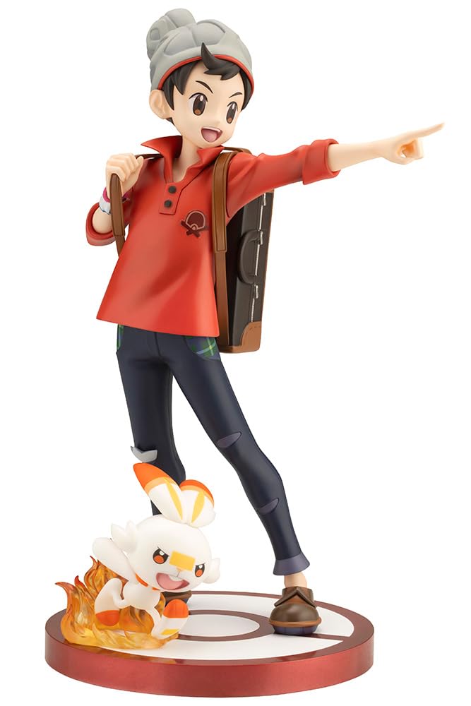 Kotobukiya Series ARTFX J Masaru with Scorbunny Scale PVC Figure "Pokémon" 1/8 Pre-painted