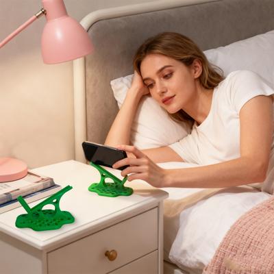 Side-Lying Mobile Phone Holder Anti-Slip Hands-Free Phone Stand Ergonomic Phone Cradle for Watching Videos