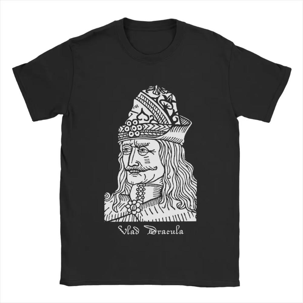 Vlad Dracula Tepes Napichovač Upír Hororový Film Tričko Pánské Vintage Bavlněné Tričko Kulatý Výstřih Trička Grafický Potisk Oblečení