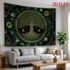 2D Flat - 2D Flat - 2D Flat Print 1pc Tapestry Cosmic Tree Tapestry, Celestial Moon And Sun Cosmic Art Wall Hanging Wall Background Cloth, Creating Ro