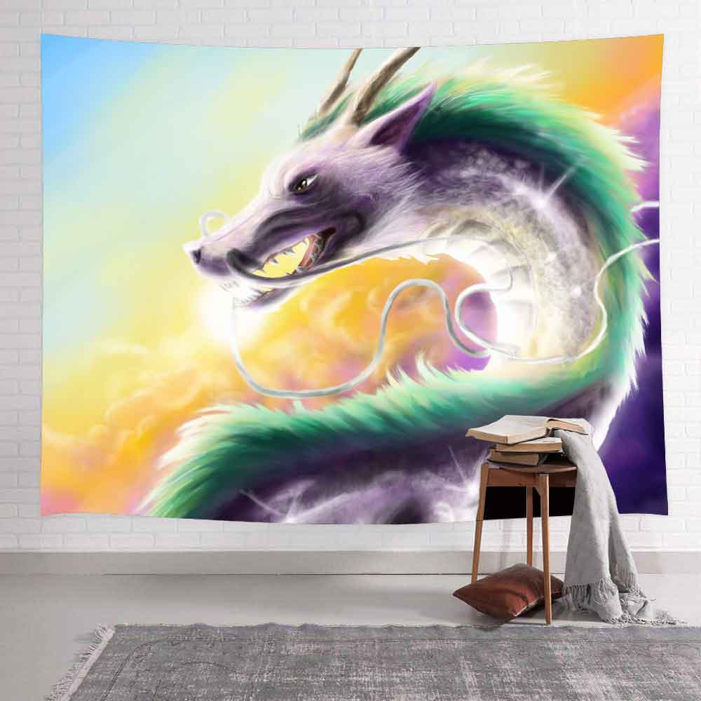Lion King Volcano Tornado Tapestry Dragon Snake Dinosaur Wall Hanging Bedroom Room Aesthetic Decoration Home Decor