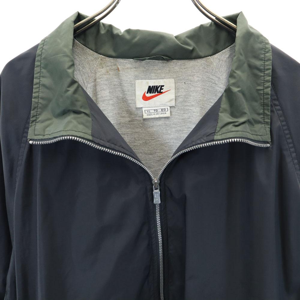 Nike 90s 00s White Tag Old Nylon Jacket XL Black X Khaki Men's Used