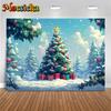 Mocsicka Big Christmas Tree Photography Background Winter Snow New Year Party Wallpaper Forest Gift Decoration Festival Backdrop