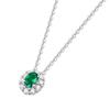 Tancise Women 925 Silver Lab Emerald Fashion Necklace Pendant Gift