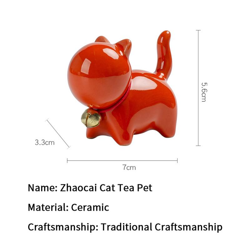 Kreative Keramik Niedliche Kätzchen Ornament Tier Mikro-Landschaft Tee-Haustier Zimmer Desktop Ornamente Teezubehör Tee-Spiel