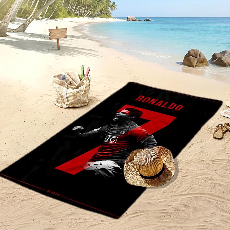Cristiano Ronaldo Printed Beach Towel Quick Dry Soft TowelPortable Large Rectangular Beach Blanket for Travel Swimming Pool