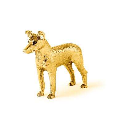 Coleção de figuras de cães de arte britânica banhadas a ouro de 22 quilates (suave)