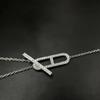 Elegant Personalized Pig Nose Diamond Necklace - Trendy Clavicle Chain for Women, Fashionable Sweater Accessory, Internet Celebrity Style.
