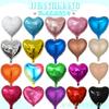 18-Inch Love Aluminum Film Balloon Monochrome Wedding Valentine'S Day Decoration Products Light Board Heart-Shaped Balloon Wedding Room Arrangement