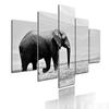 Minimalist Animals Poster Lion Leopard Orangutan And Elephant Canvas Painting 5 Pieces Modular Picture Print Wall Art Home Decor