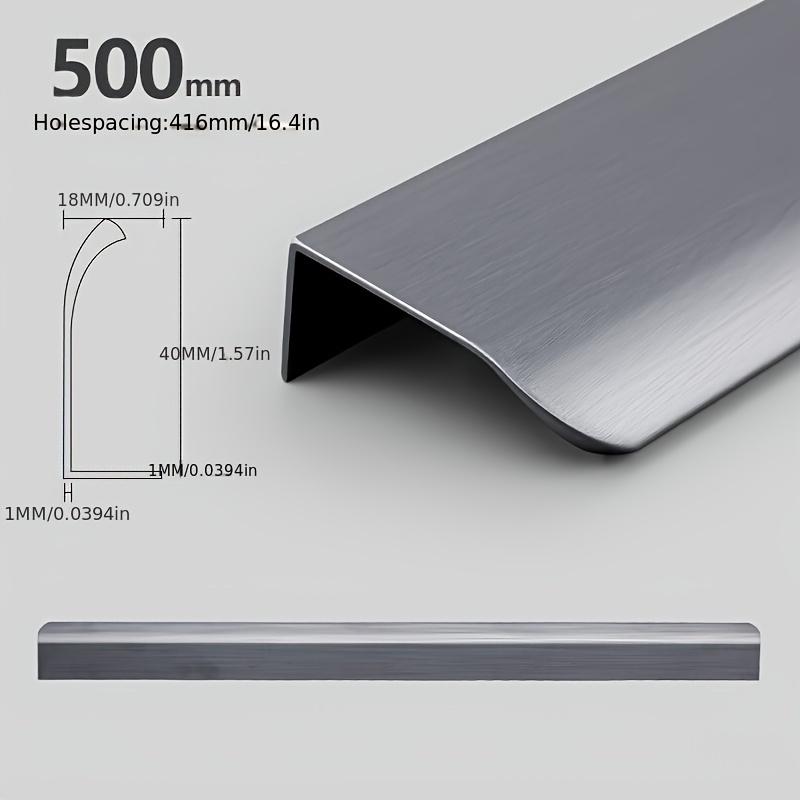

Smooth Black 4pcs Aluminum Alloy Curved Handles-Invisible Finger Pulls for Cabinets and Wardrobes,Featuring Durable Stainless Steel Drawer Edge Seals 12cm серый