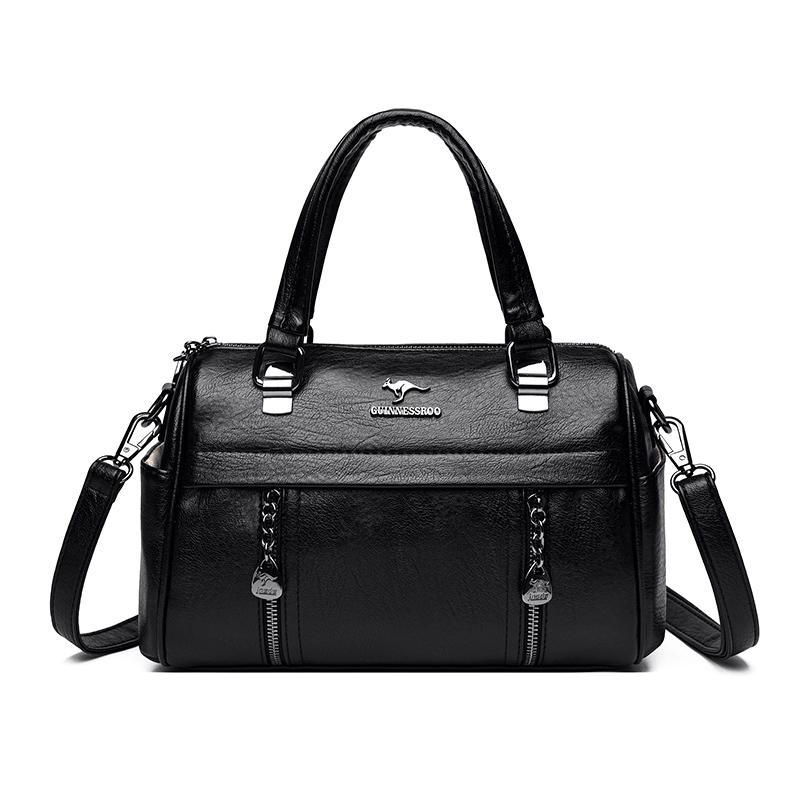 

Женская кожаная сумка через плечо большой емкости, однотонные сумки, большая сумка, повседневные сумки