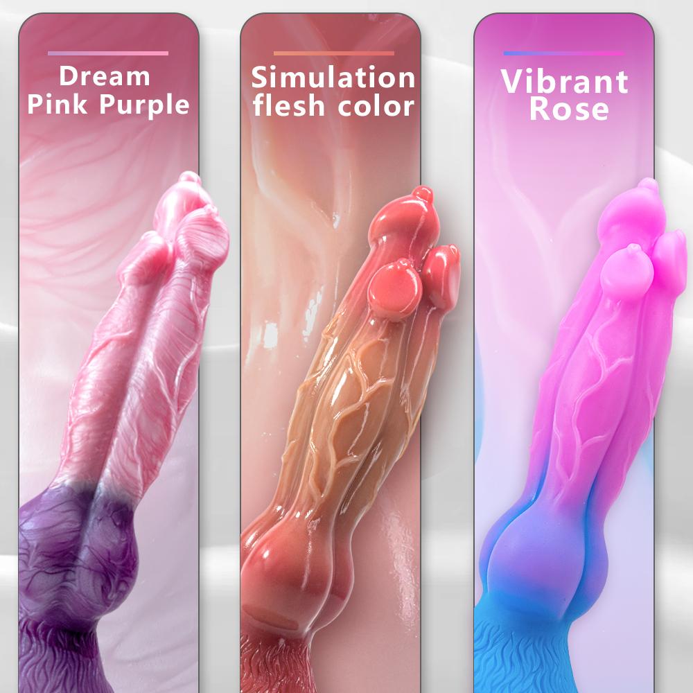 Artificial Dog Giant Dildo Silicone Alternative Animal Dog Cock Rear Court Anal Expansion Shaped Penis Massage Sex Toys
