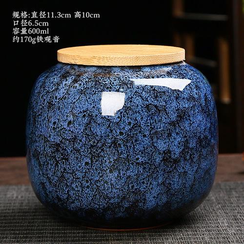 Creative Irregular Grain Ceramic Tea Cans Portable Mini Storage Box Moisture-proof Sealed Candy Coffee Can Storage Container New