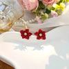 Korean Style Colorful Petal Dangle Earrings Fragments Flowers Women Elegant Stud Earrings Fashion Jewelry Girl Gift