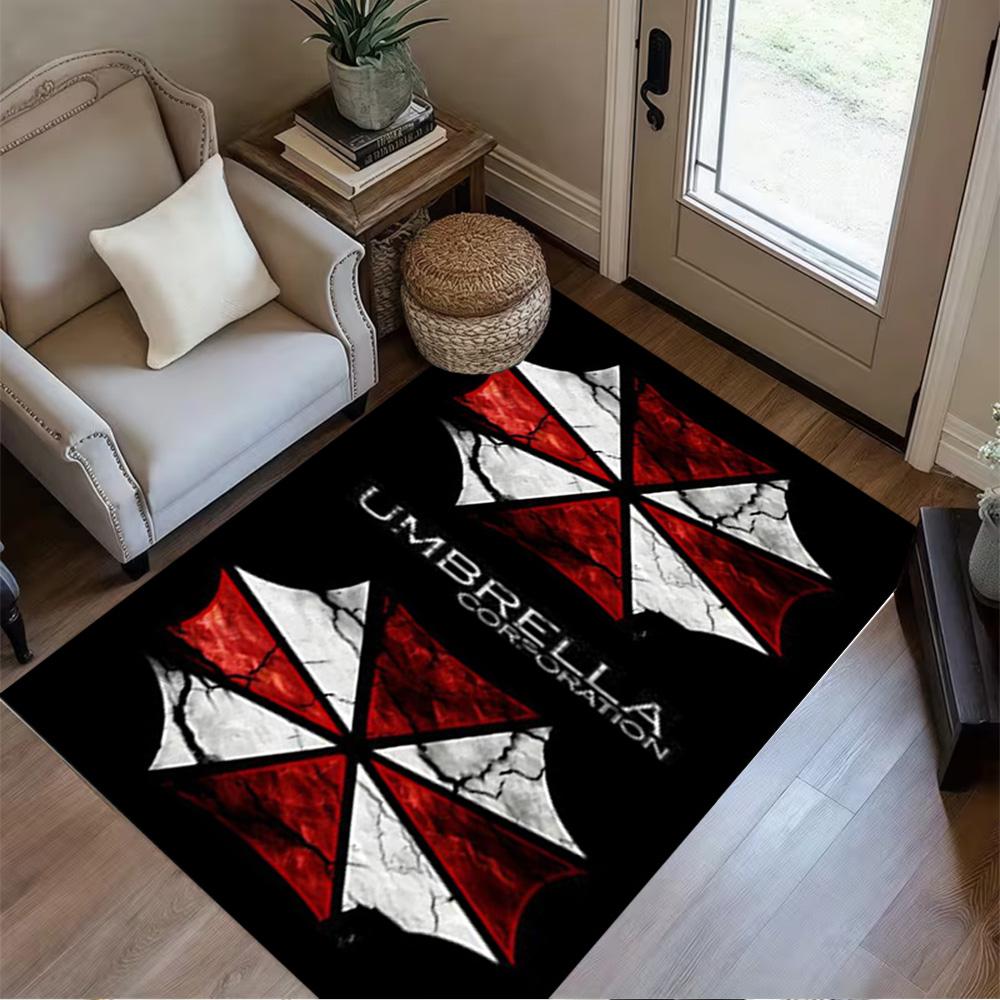 Umbrella Corporation Logo Floor Mat Design for Bedrooms Playrooms Living Rooms Kitchen Anti-slip Rug Decorate Offices Gift for Festivals