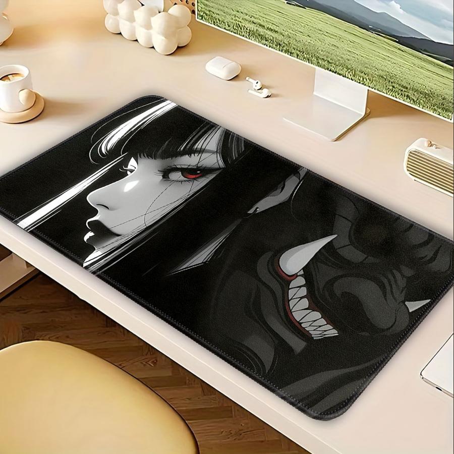 Janpanese Mask Girl Mouse Pad Keyboard Mouse Pad Computer Laptop Pad Desk accessories Game Console Pad office Pad rubber