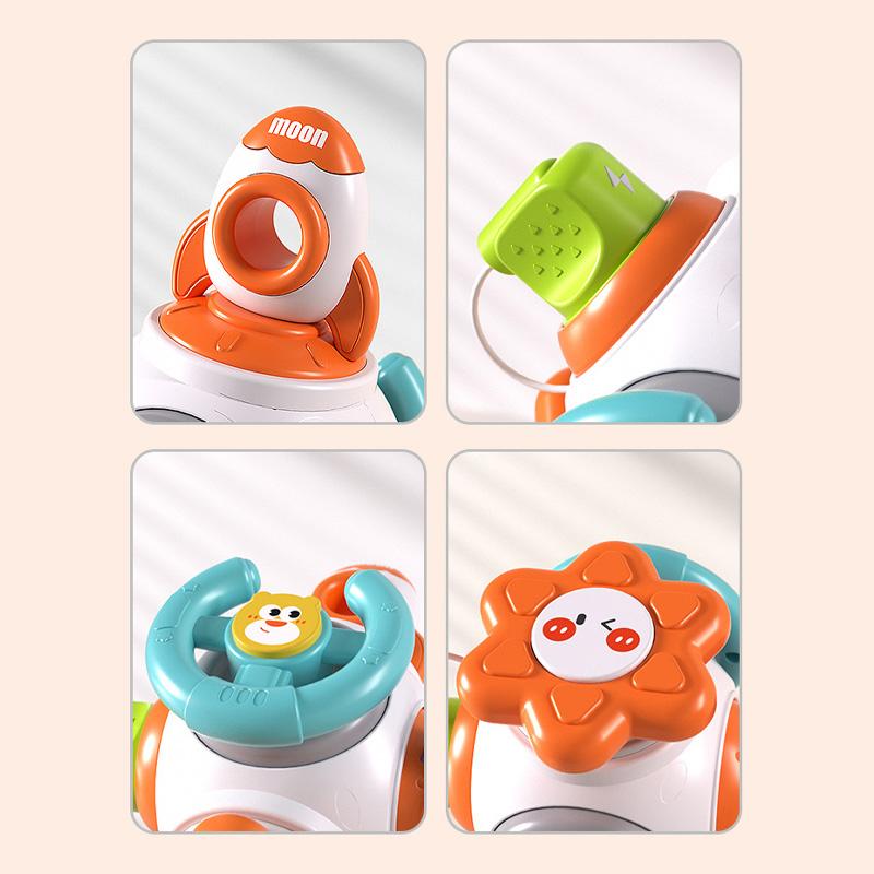 Baby Busy Board Cube Montessori Sensory Toys For Toddler Educational Learning Activities Travel Toys Lock Box Fine Motor Skills