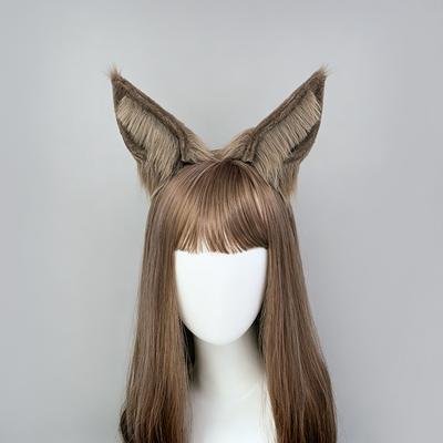 Fluffy Animal Ear Headband Cosplay Accessory Women Sweet Kawaii Hair Decor Anime Convention Party Fashion Headwear