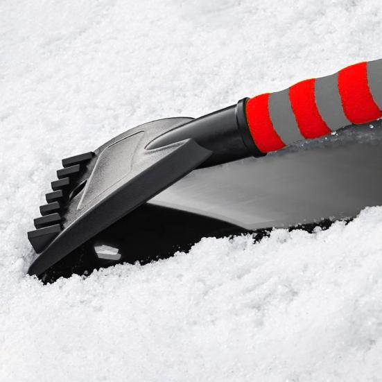 Car Snow Shovel Brush Deicing Scraper Removable Windshield Retractable Multi-Purpose Winter Cleaning Tool with Foam Handle And Snow Trough