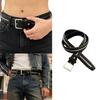 Modern Black PU Leather Waist Belt Waistband With Zipper Detail And Washed Nappa Effect For Everyday Outfits