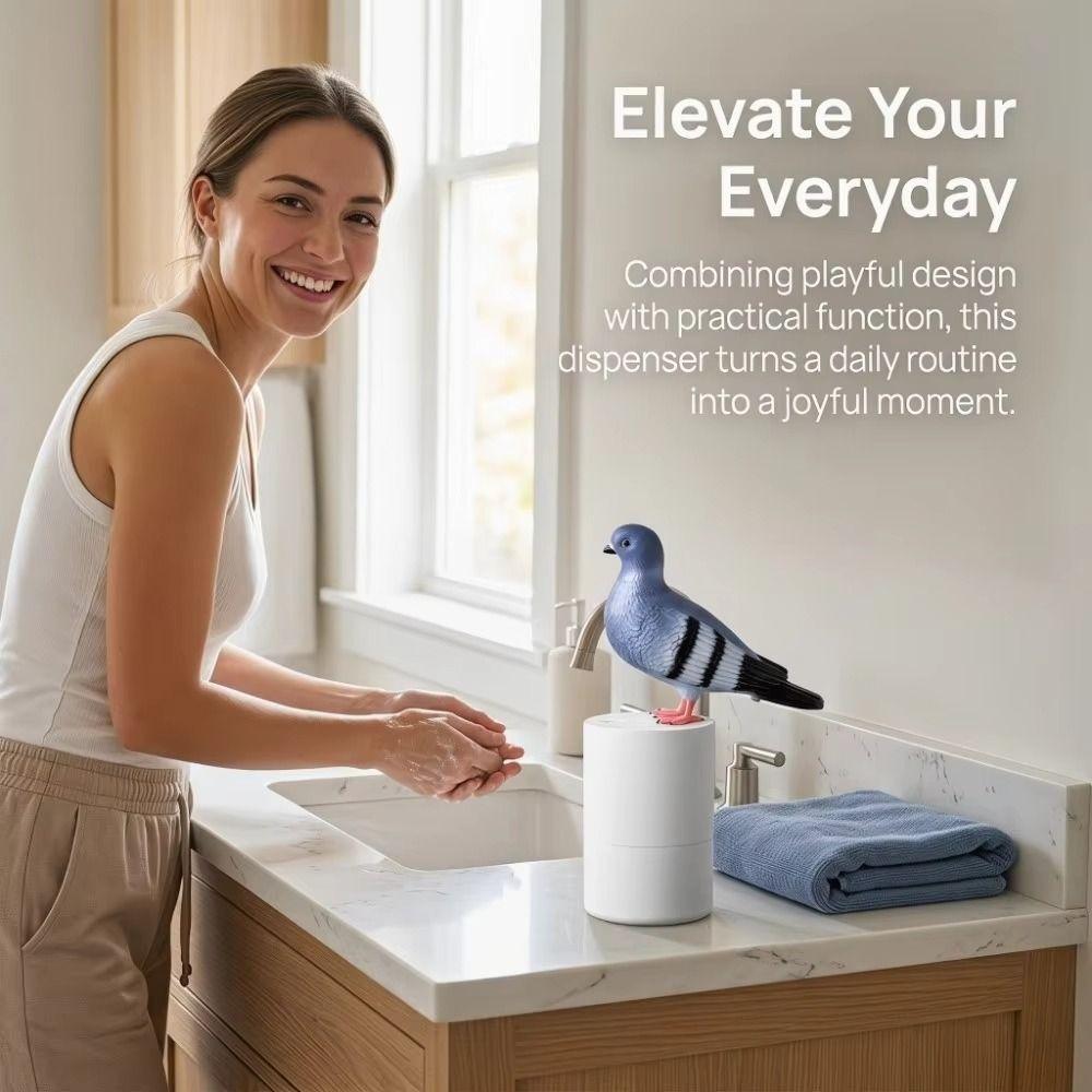 Pigeon Shape Foam Soap Dispenser Creative Blue Bird ABS Material Automatic Soap Dispenser Hygienic Foam Refillable