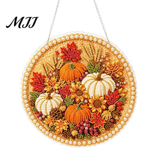 Strass Malerei Sonnenfänger Set Weihnachtskit, DIY Kunst mit Kunstperlen für Erwachsene Bastelbedarf für Anfänger, Acryl Weihnachten Schmuck Bastelmaterial